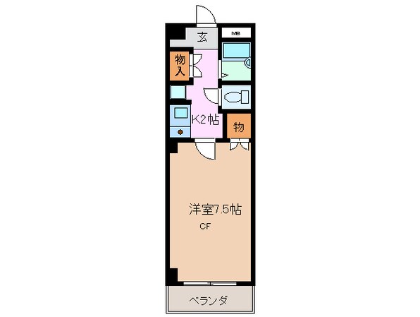 マンションアミーアミーの物件間取画像